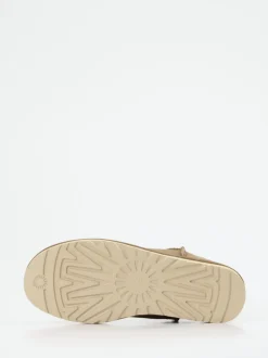 UGG – Lammfell-Boots aus Veloursleder sandbeige
