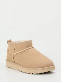 UGG – Lammfell-Boots aus Veloursleder beige