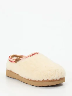 UGG – Lammfell-Clogs aus Fell in Cremeweiß