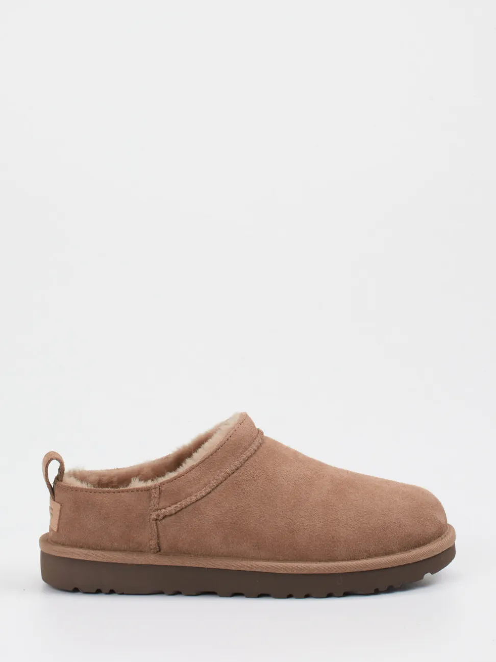 UGG – Lammfell-Clogs aus Veloursleder braun