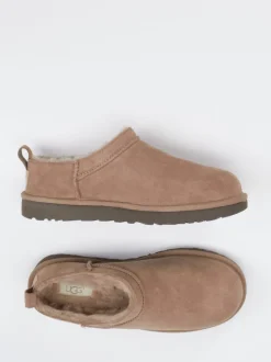 UGG – Lammfell-Clogs aus Veloursleder braun