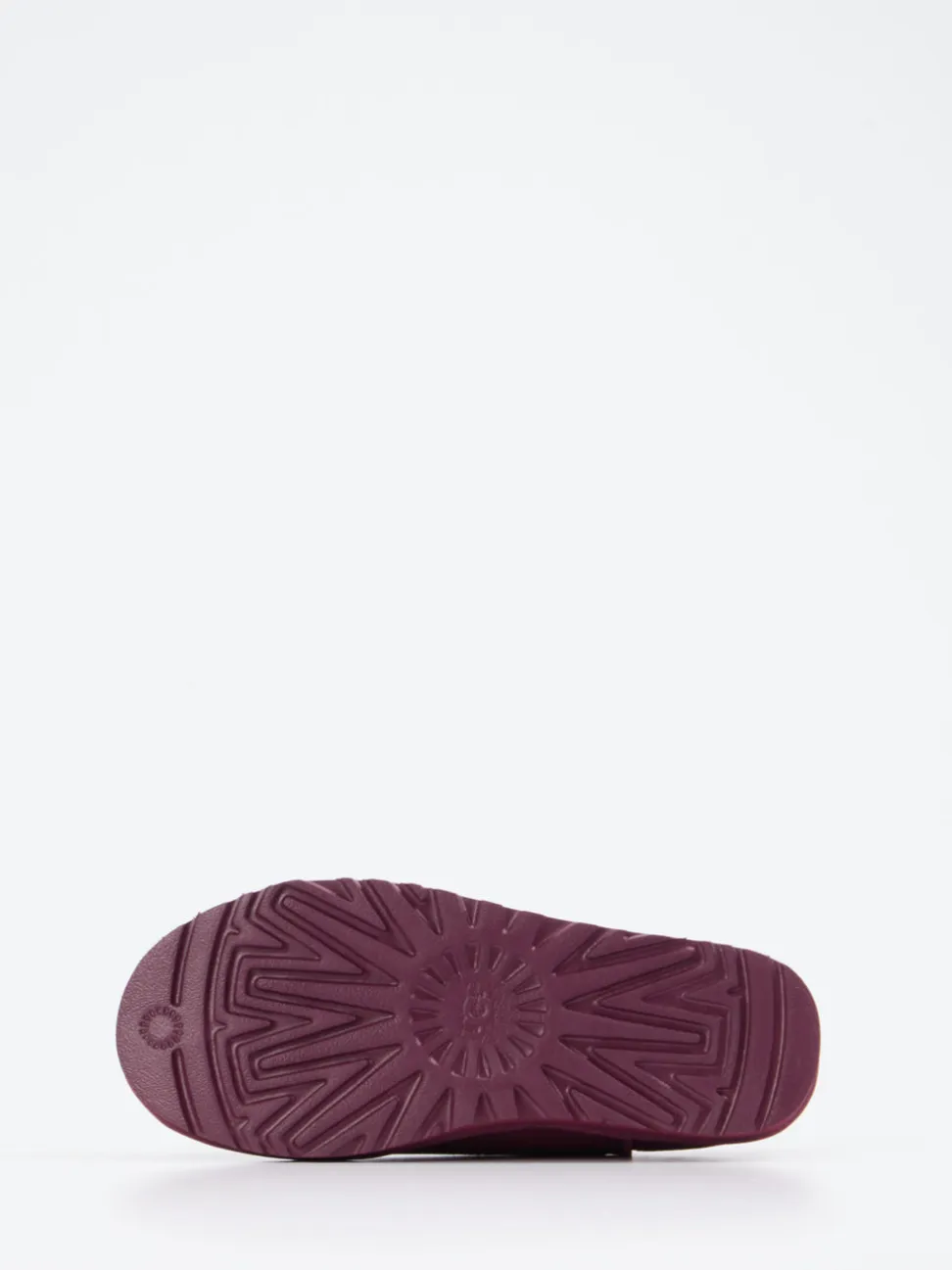 UGG – Lammfell-Hausschuh aus Veloursleder beerenrot