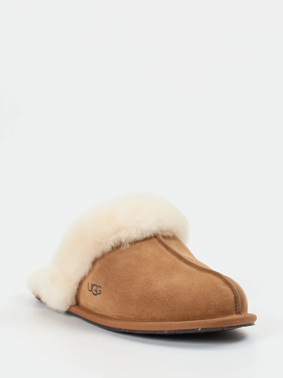 UGG – Lammfell-Hausschuh aus Veloursleder braun