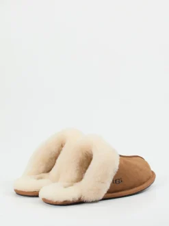 UGG – Lammfell-Hausschuh aus Veloursleder braun