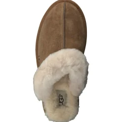 UGG – Lammfell-Hausschuh aus Veloursleder braun