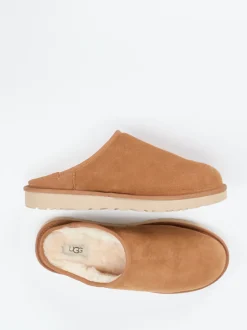 UGG – Lammfell-Pantoffeln aus Veloursleder braun