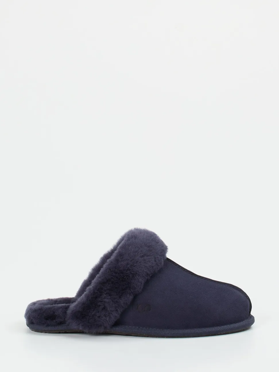 UGG – Lammfell-Pantoffeln aus Veloursleder dunkelblau