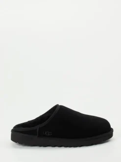 UGG – Lammfell-Pantoffeln aus Veloursleder schwarz