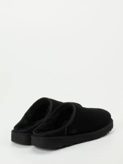 UGG – Lammfell-Pantoffeln aus Veloursleder schwarz