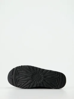 UGG – Lammfell-Pantoffeln aus Veloursleder schwarz