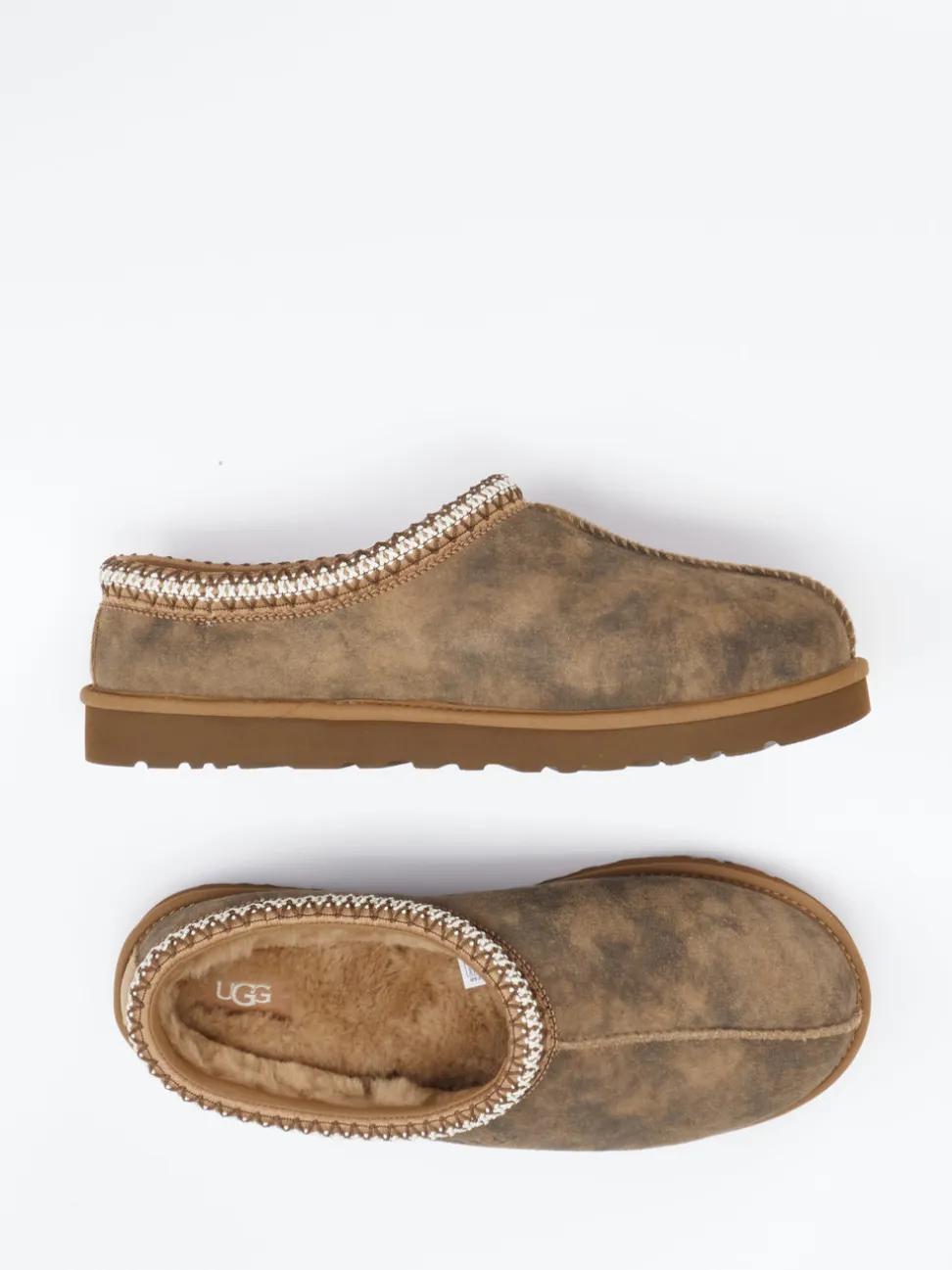 UGG – Lammfell-Pantoffeln aus Veloursleder braun