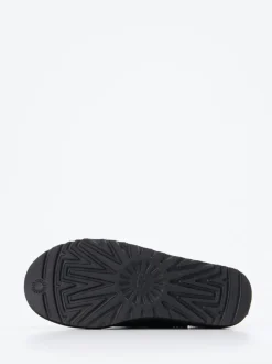 UGG – Lammfell-Slipper aus Veloursleder schwarz