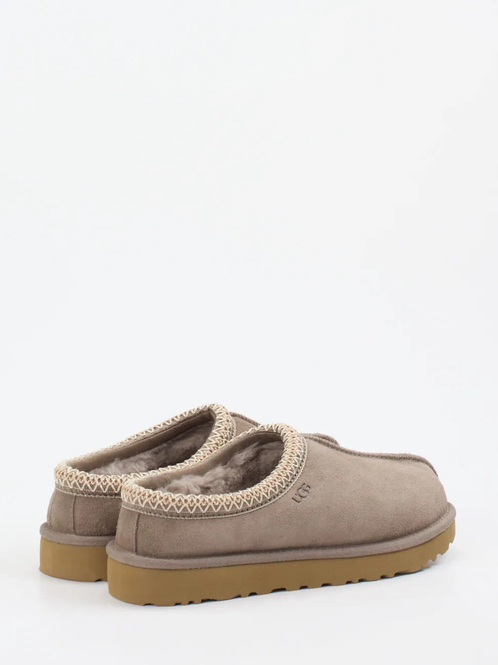 UGG – Lammfell-Slipper aus Veloursleder taupe