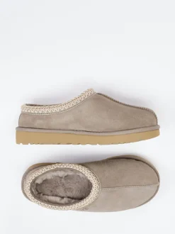 UGG – Lammfell-Slipper aus Veloursleder taupe