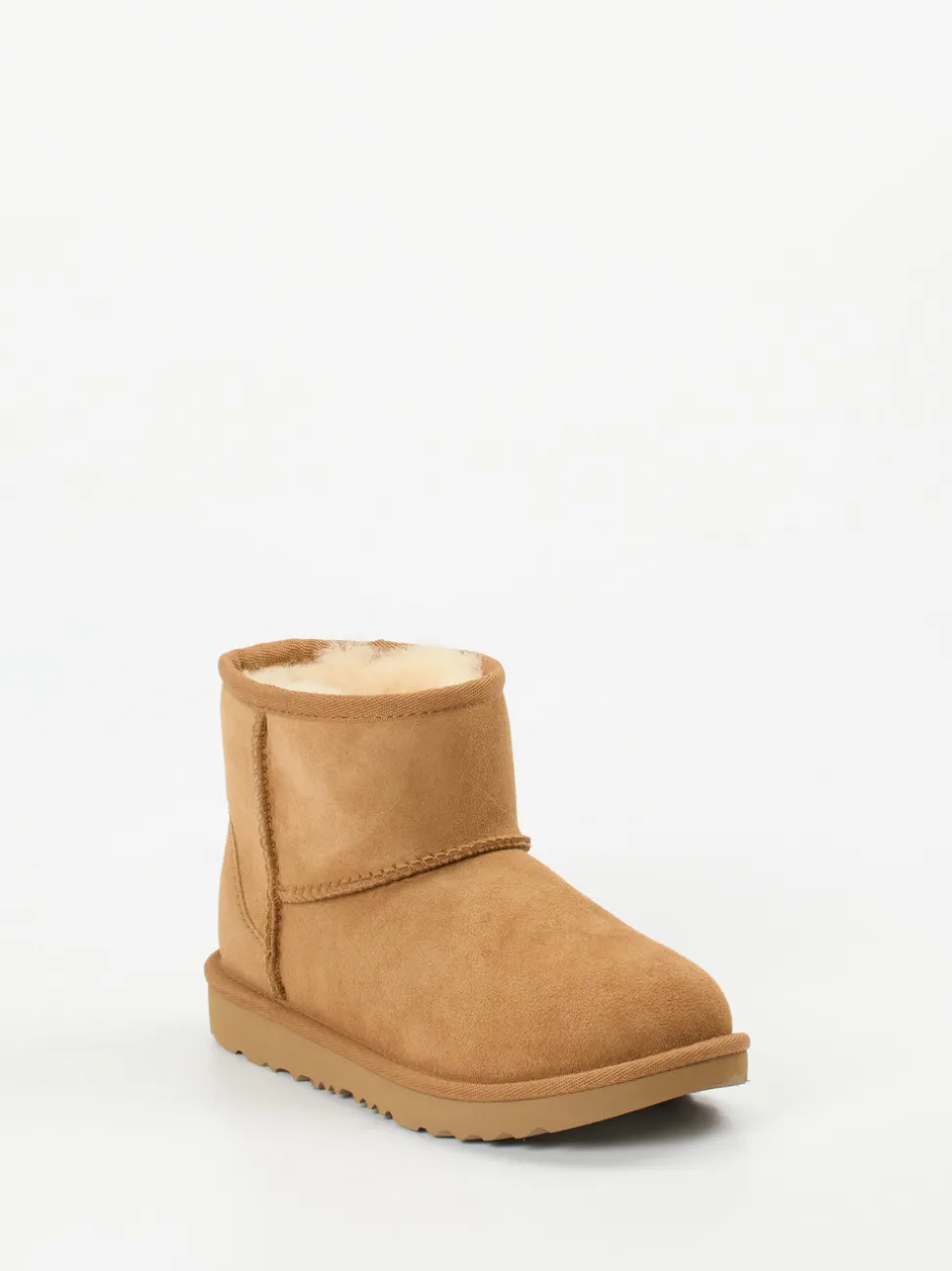 UGG – Lammfell-Stiefelette aus Veloursleder camelbraun