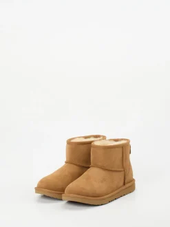 UGG – Lammfell-Stiefelette aus Veloursleder camelbraun