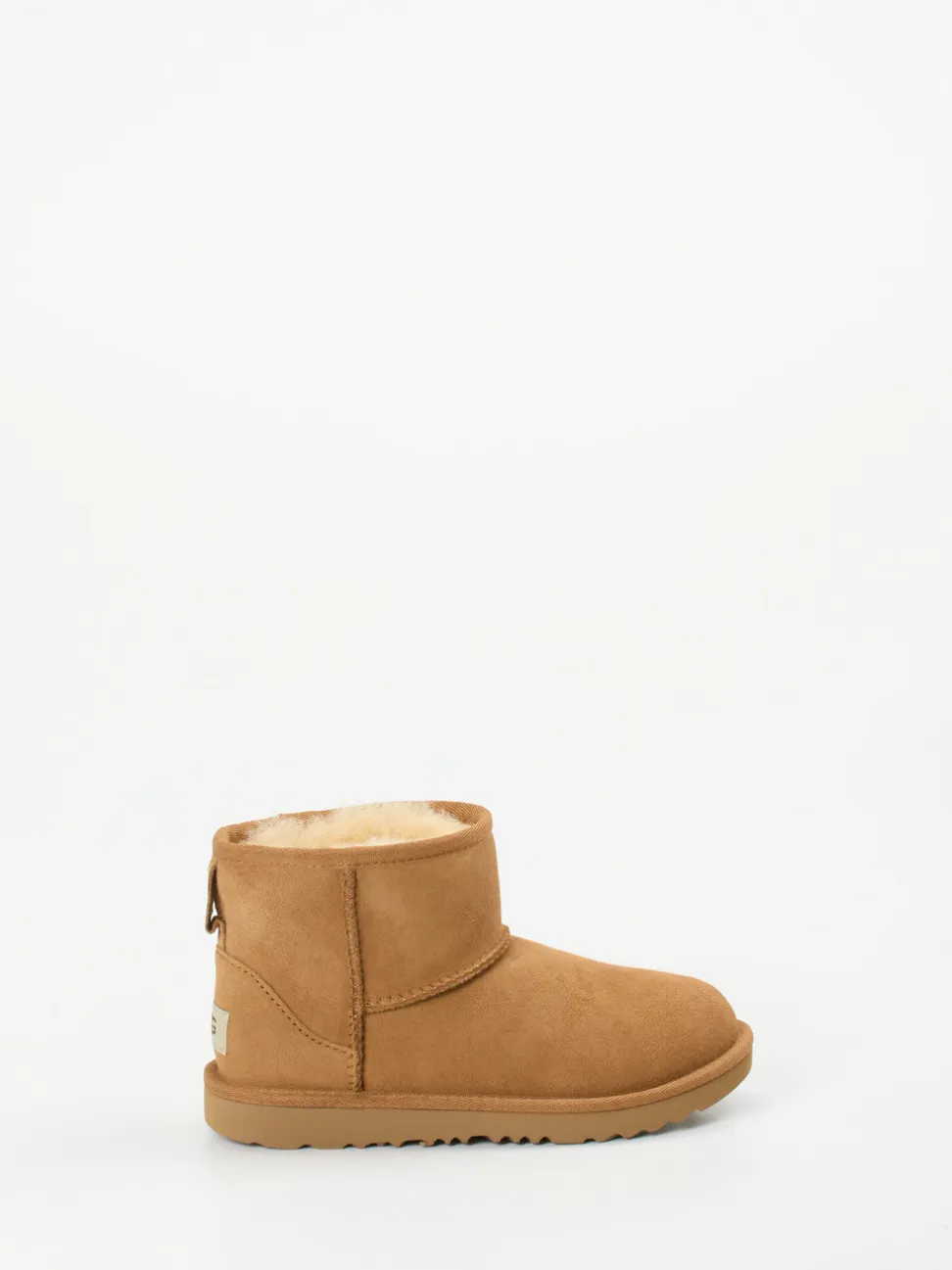 UGG – Lammfell-Stiefelette aus Veloursleder camelbraun