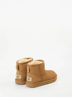 UGG – Lammfell-Stiefelette aus Veloursleder camelbraun
