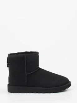 UGG – Lammfell-Stiefelette aus Veloursleder Schwarz