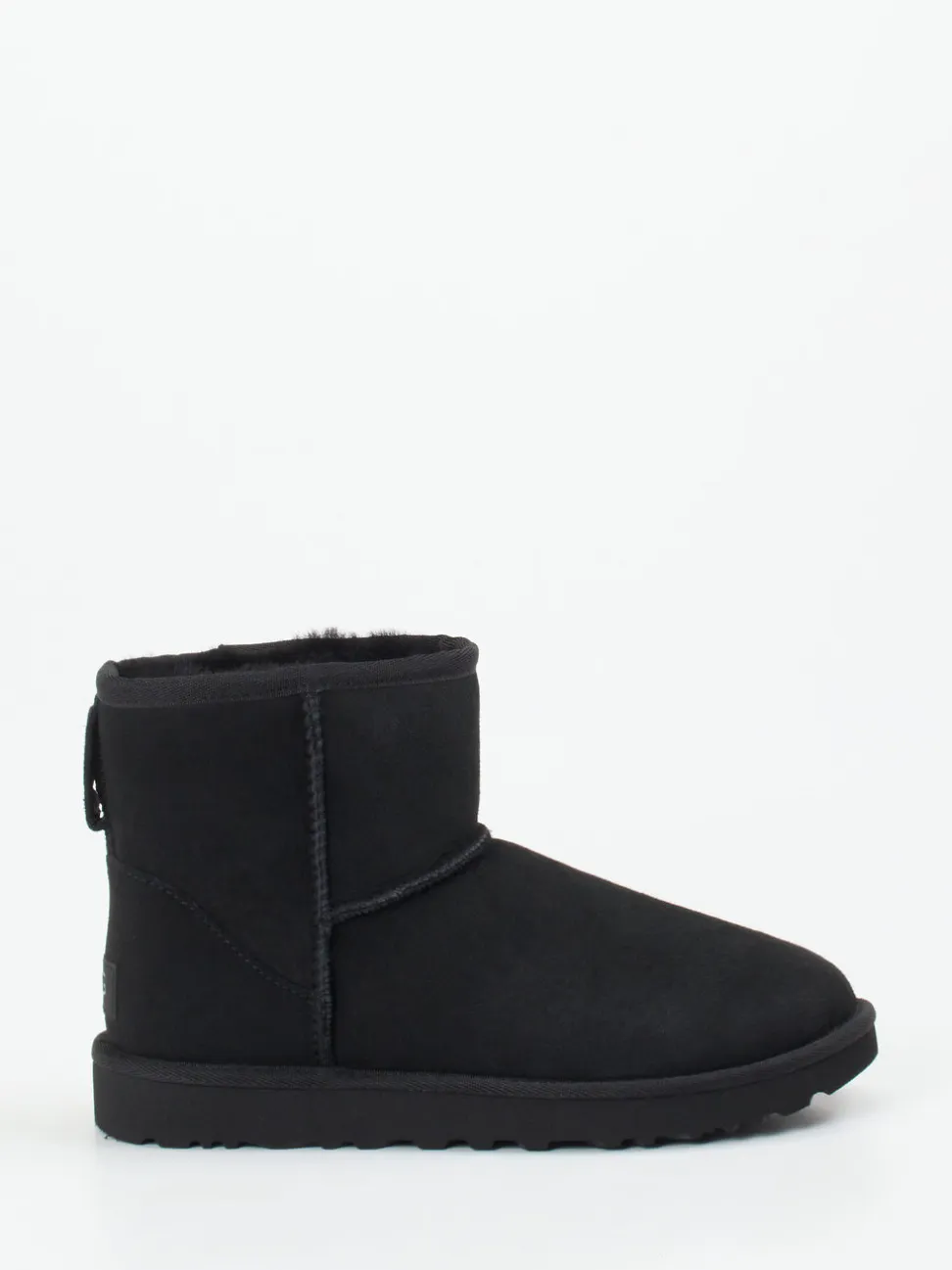 UGG – Lammfell-Stiefelette aus Veloursleder Schwarz
