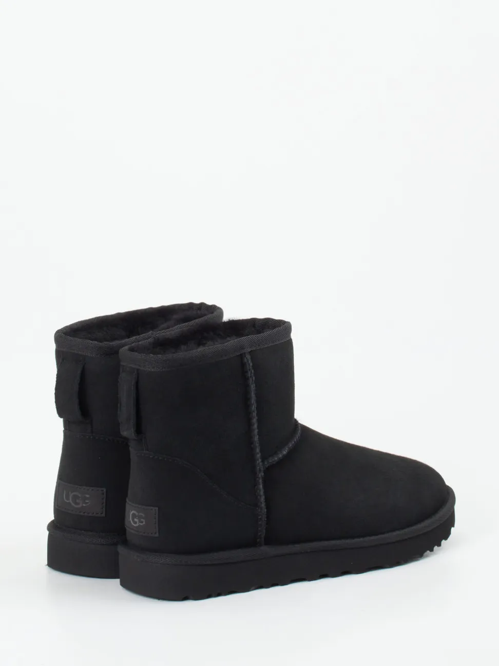 UGG – Lammfell-Stiefelette aus Veloursleder Schwarz