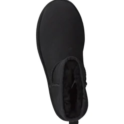 UGG – Lammfell-Stiefelette aus Veloursleder Schwarz