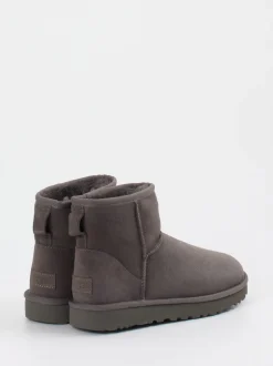 UGG – Lammfell-Stiefelette aus Veloursleder grau