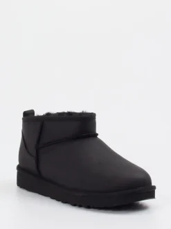 UGG – Lammfell-Stiefelette aus Veloursleder Schwarz