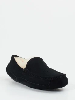 UGG – Mokassin-Hausschuh aus Veloursleder schwarz