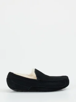 UGG – Mokassin-Hausschuh aus Veloursleder schwarz