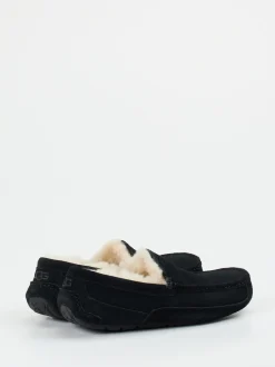 UGG – Mokassin-Hausschuh aus Veloursleder schwarz