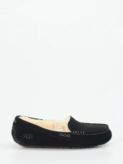 UGG – Mokassin-Slipper aus Veloursleder Schwarz