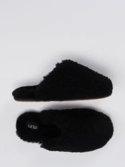 UGG – Pantoffeln aus Fell in Schwarz