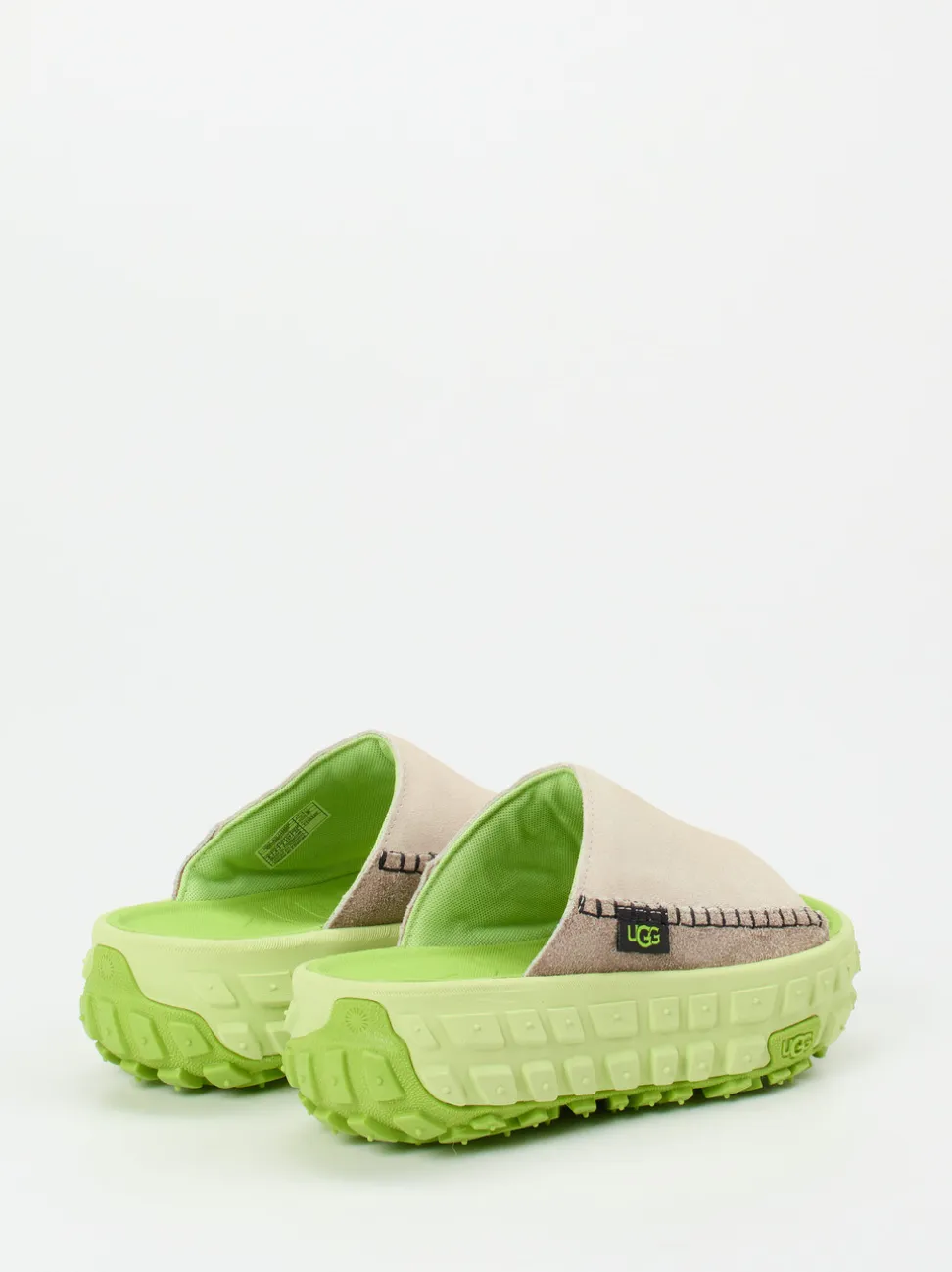 UGG – Pantolette aus Veloursleder in Beigegrau