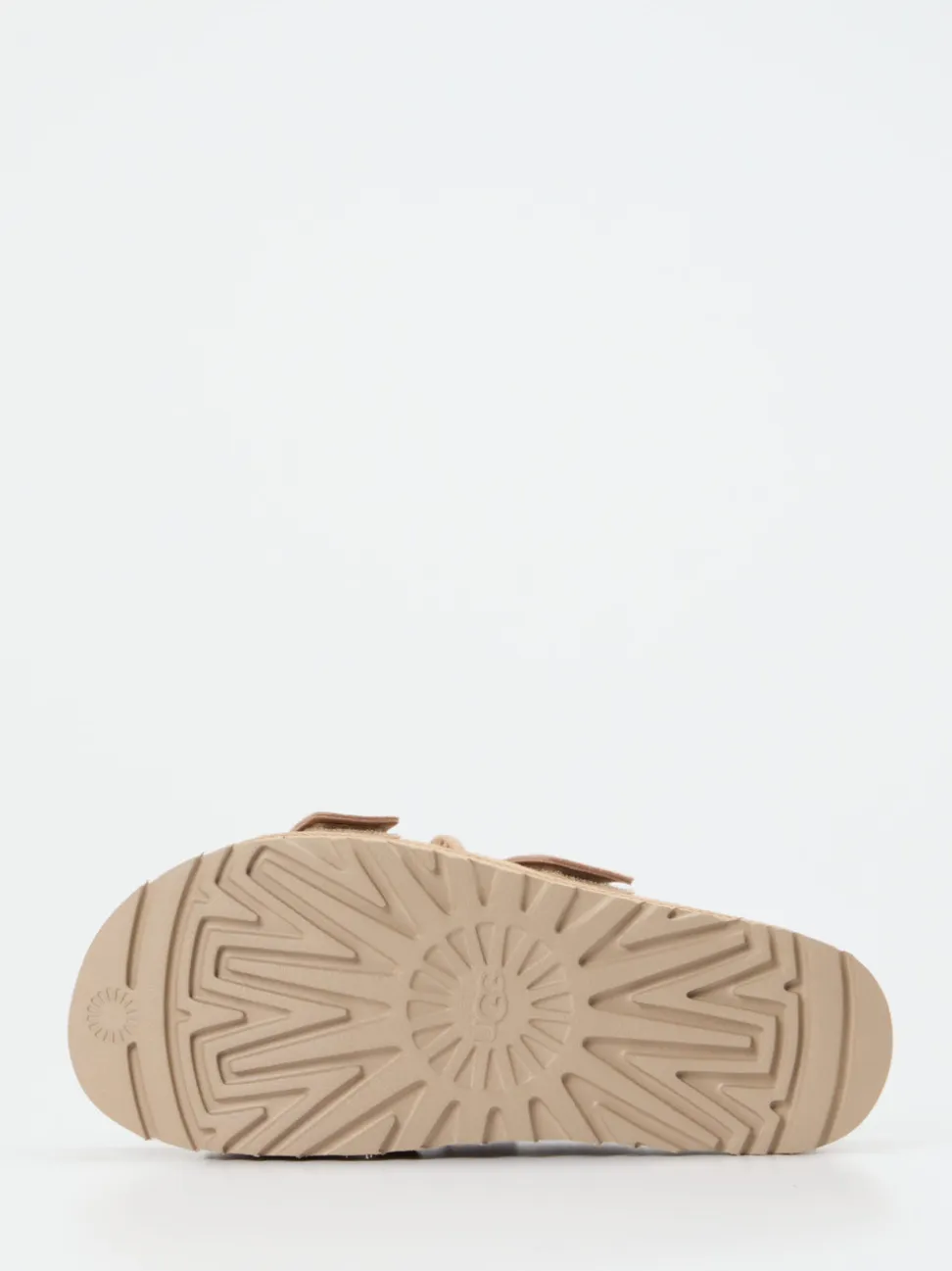 UGG – Plateau-Sandalen aus Veloursleder beige
