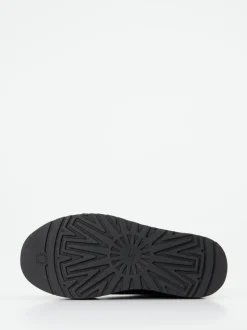 UGG – Plateau-Stiefelette aus Veloursleder Schwarz