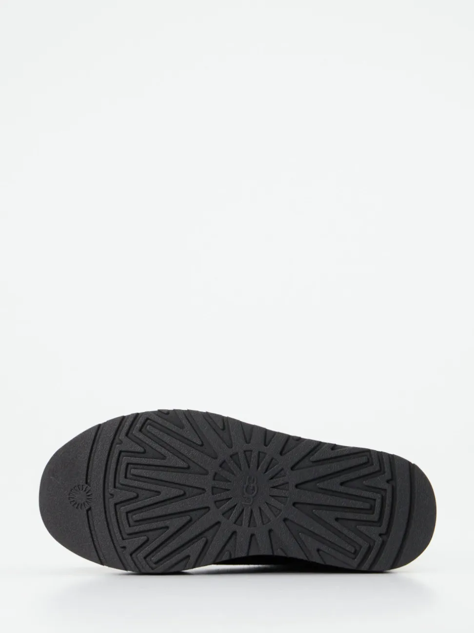 UGG – Plateau-Stiefelette aus Veloursleder Schwarz