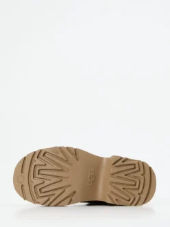 UGG – Plateau-Stiefelette aus Veloursleder braun