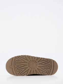 UGG – Plattform-Pantolette aus Veloursleder Karamell