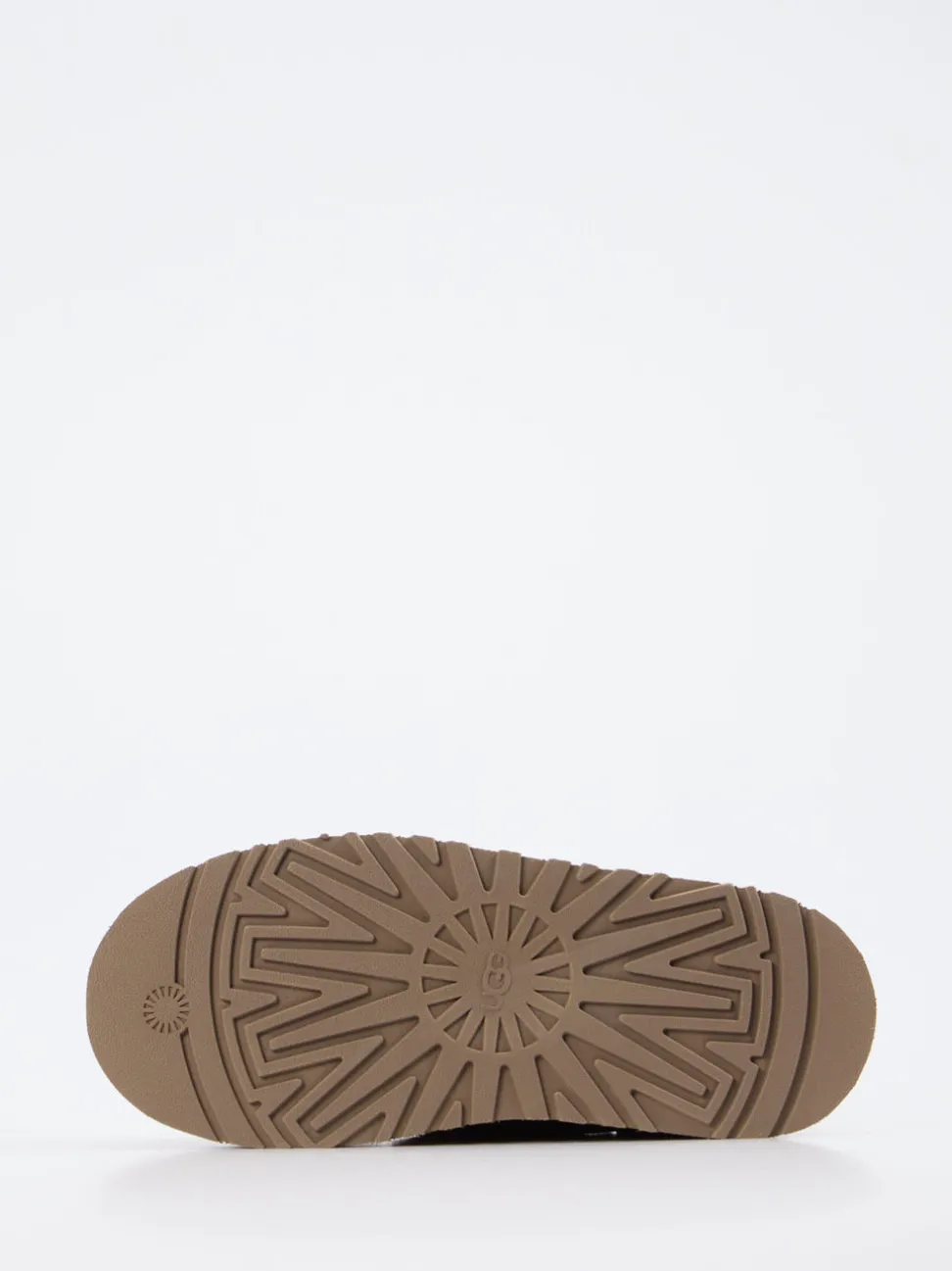 UGG – Plattform-Pantolette aus Veloursleder Karamell