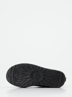 UGG – Plattform-Stiefelette aus Veloursleder Schwarz