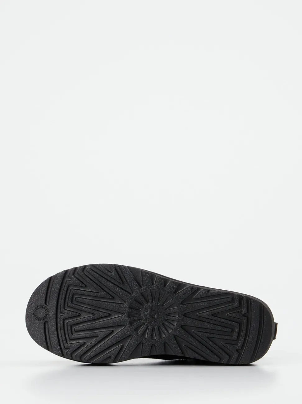 UGG – Plattform-Stiefelette aus Veloursleder Schwarz