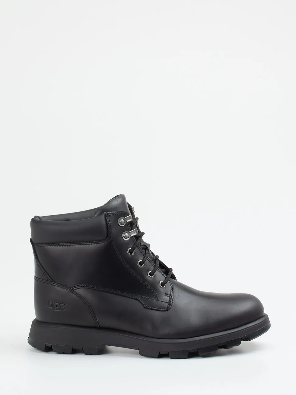 UGG – Schnürboots aus Fettleder schwarz