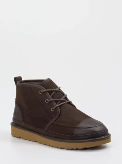 UGG – Schnürboots aus Nubukleder in Dunkelbraun