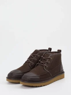 UGG – Schnürboots aus Nubukleder in Dunkelbraun