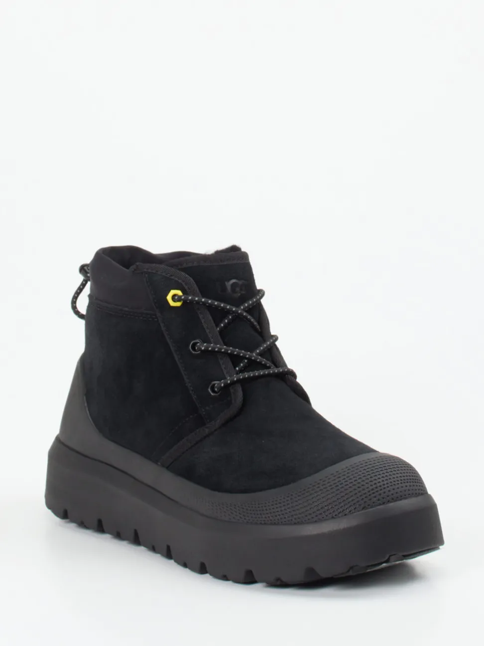 UGG – Schnürboots aus Veloursleder Schwarz