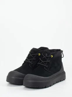 UGG – Schnürboots aus Veloursleder Schwarz