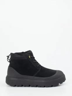 UGG – Schnürboots aus Veloursleder Schwarz