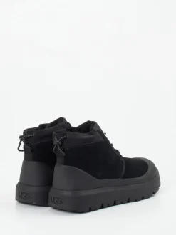UGG – Schnürboots aus Veloursleder Schwarz