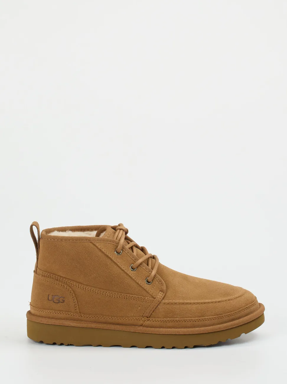 UGG – Schnürboots aus Veloursleder camelbraun